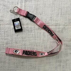Green Bay Packers Pink Lanyard NEW Gift NFL Football Keychain Womens